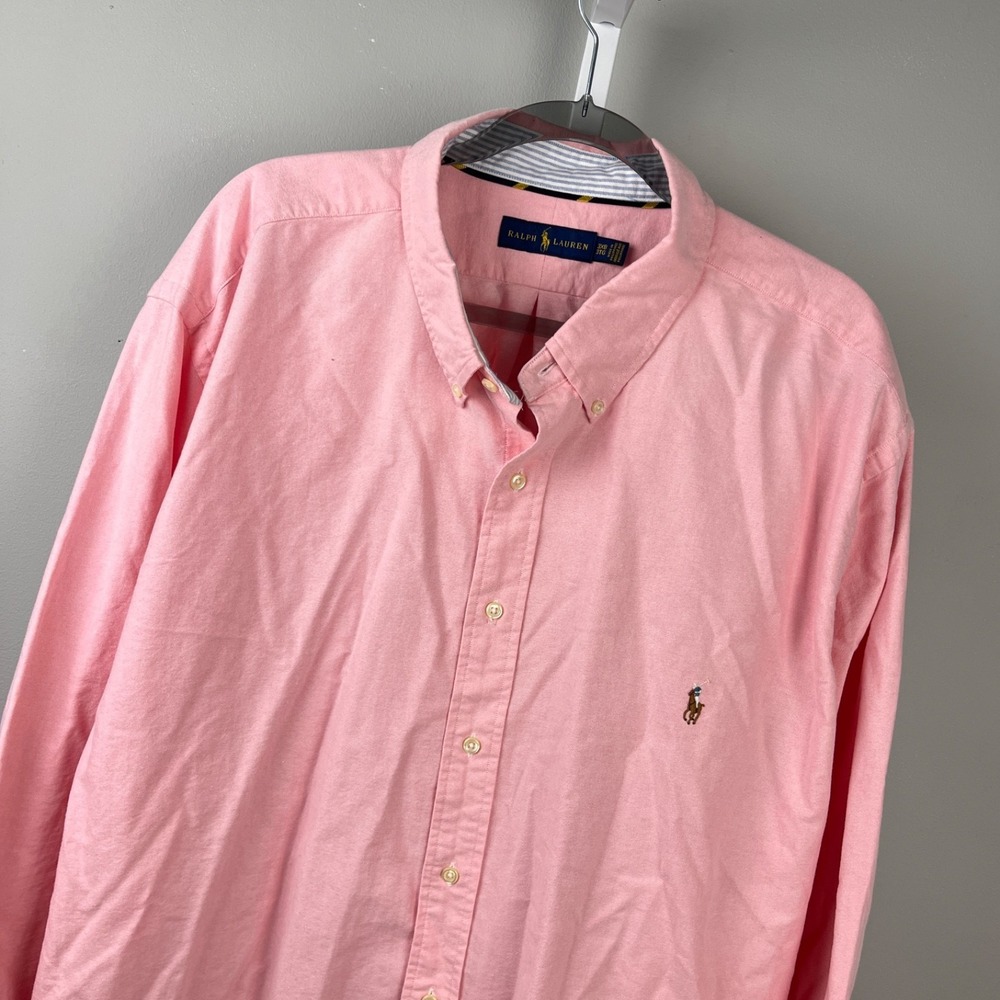 Polo Ralph Lauren Oxford Shirt‎ Mens 3XB Pink Button Down Preppy Casual NWT